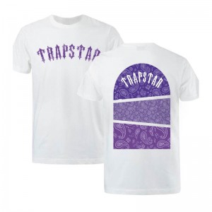 White Men's Trapstar Football Top T Shirts Australia | IS06-277