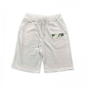 White Men's Trapstar It's a Secret Printed Logo Shorts Australia | HV31-256