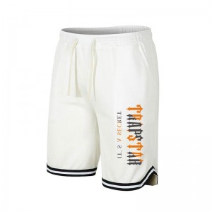 White Men's Trapstar Merch Shorts Australia | FM24-329