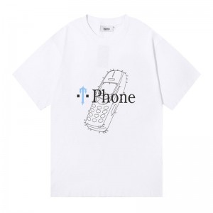 White Men's Trapstar Paint Splatter Phone T Shirts Australia | PJ00-109