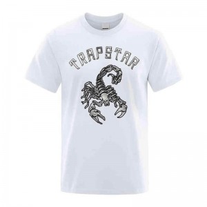 White Men's Trapstar Spider Printed Graphic Tee T Shirts Australia | KF55-462