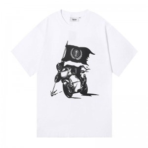 White Men's Trapstar Tiger Bike Rider Flag T Shirts Australia | YS50-285