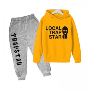 Yellow Men's Trapstar Funny Face Smile Tracksuit Australia | WL70-570