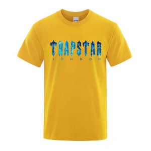 Yellow Men's Trapstar London Chenille Tee T Shirts Australia | UV25-570