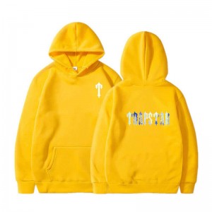 Yellow Men's Trapstar T Pattern Hoodie Australia | KN74-094