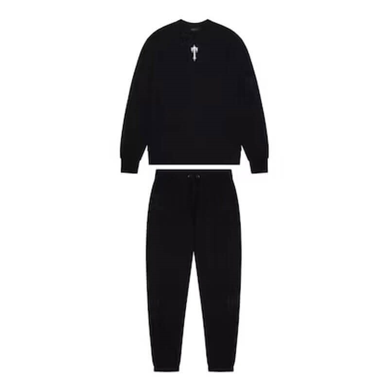 Black Men\'s Trapstar Crewneck Irongate T Sweatshirt Tracksuit Australia | MS35-222