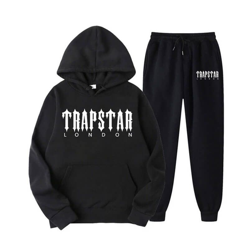 Black Men\'s Trapstar Fleece London Shining Tracksuit Australia | TD68-810