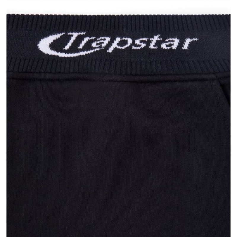 Black Men's Trapstar Hyperdrive Rib Hoodie Shorts Set Tracksuit Australia | EF24-607