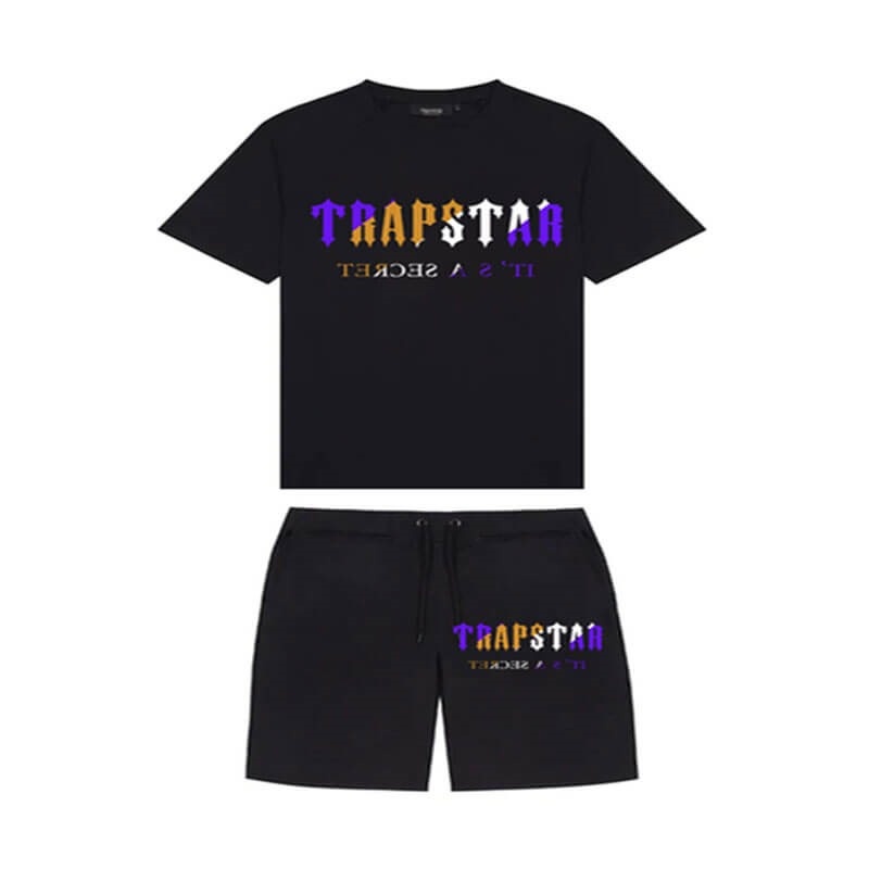 Black Men\'s Trapstar Irongate Arch Chenille Set Shorts Australia | KT08-459