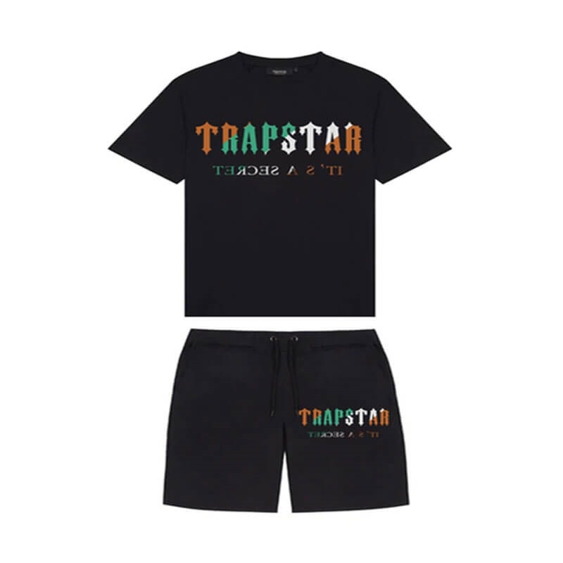 Black Men\'s Trapstar Irongate Arch Chenille Set Shorts Australia | AM32-564