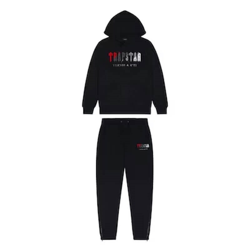 Black Men\'s Trapstar Irongate Decoded Hoodie Tracksuit Australia | ZH41-192