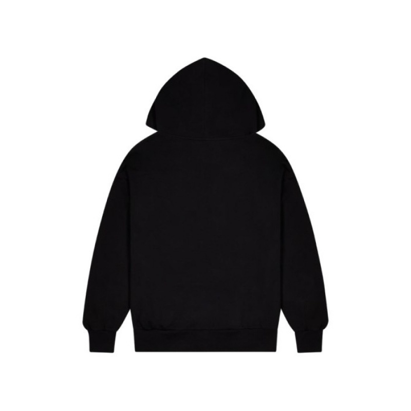 Black Men's Trapstar Irongate T Trap Fleece Hoodie Australia | PQ64-211