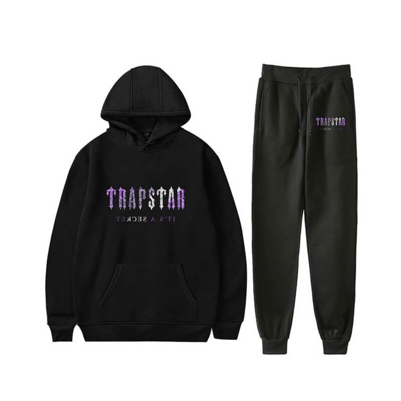 Black Men\'s Trapstar It\'s a Secret Funny Galaxy Shining Tracksuit Australia | JH43-047