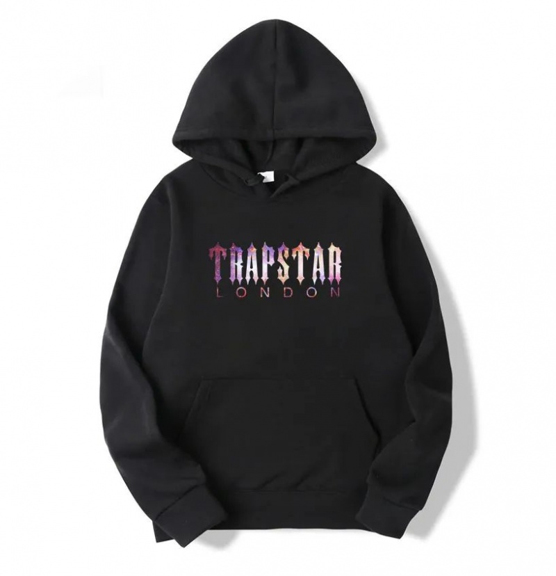 Black Men\'s Trapstar London Galaxy Hoodie Australia | MB75-351