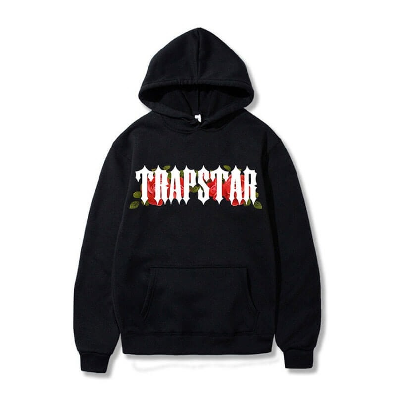 Black Men\'s Trapstar Long Sleeve Hoodie Australia | QW83-234