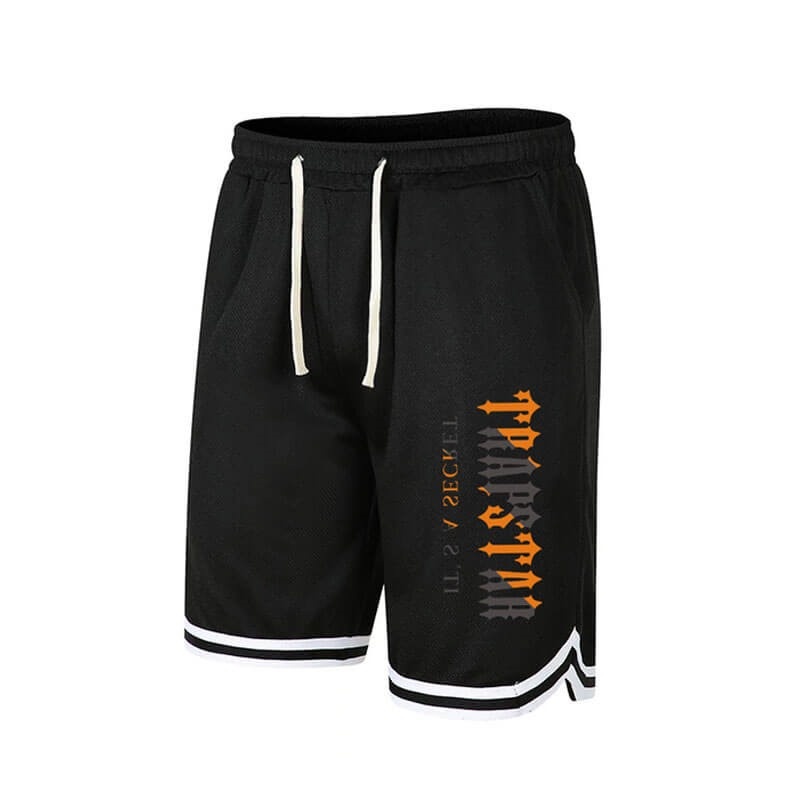 Black Men\'s Trapstar Merch Shorts Australia | NM22-644