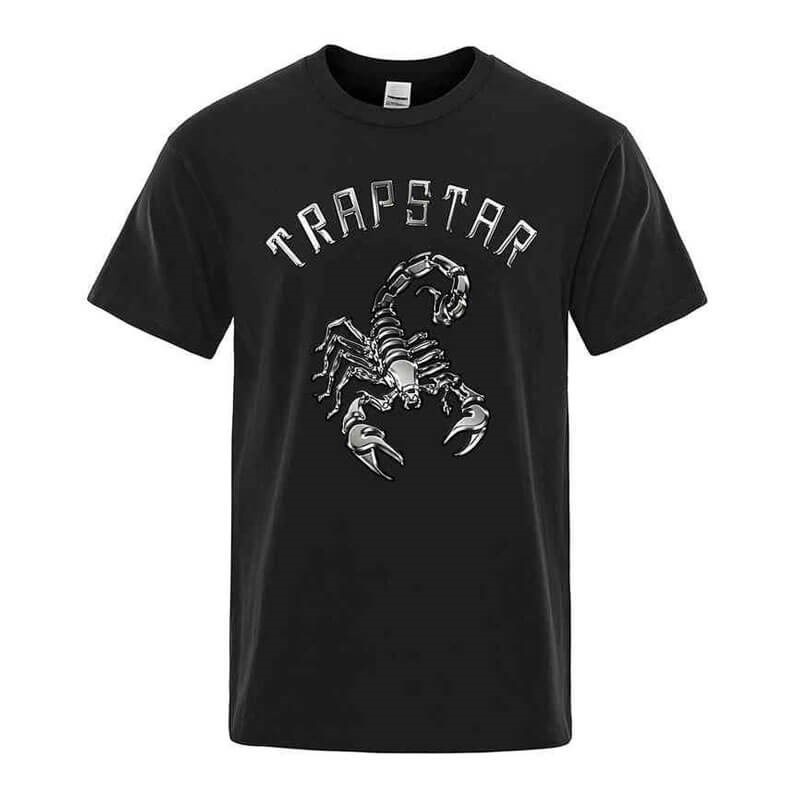 Black Men\'s Trapstar Spider Printed Graphic Tee T Shirts Australia | AW06-657