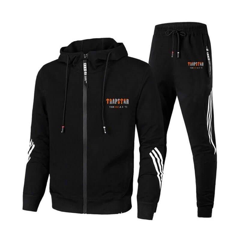 Black Men\'s Trapstar Sportswear Tracksuit Australia | SF21-225