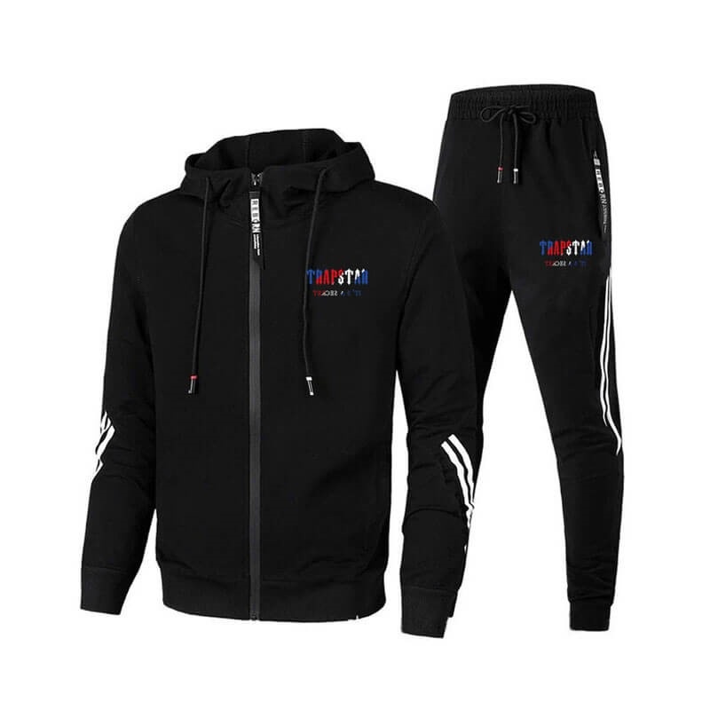 Black Men\'s Trapstar Sportwear Logo Tracksuit Australia | BV68-245