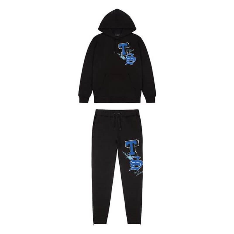 Black Men\'s Trapstar Varsity TS Tracksuit Australia | UR87-543