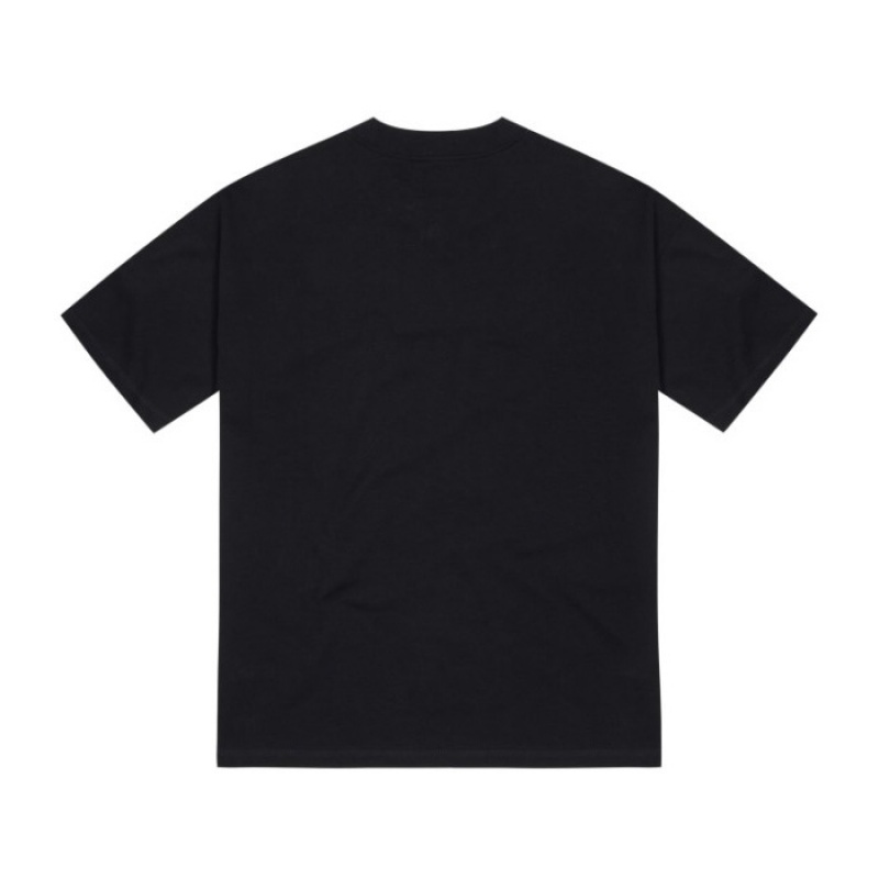 Black / Blue Men's Trapstar Hyperdrive Embroidered Tee T Shirts Australia | BV02-873