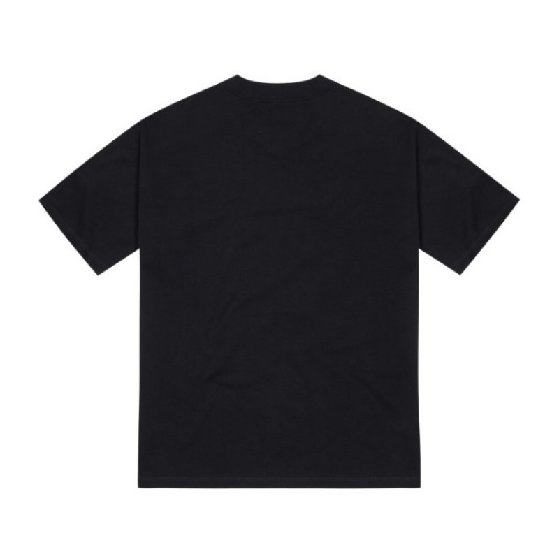 Black / Red Men's Trapstar Hyperdrive Embroidered Tee T Shirts Australia | AL69-452