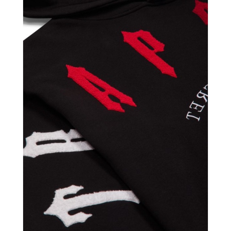 Black / Red Men's Trapstar Irongate Arch Chenille 2.0 Tracksuit Australia | RM46-571