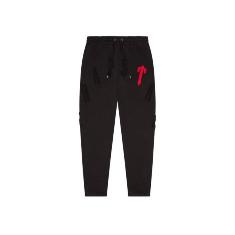 Black / Red Men's Trapstar Irongate Arch Chenille 2.0 Tracksuit Australia | RM46-571