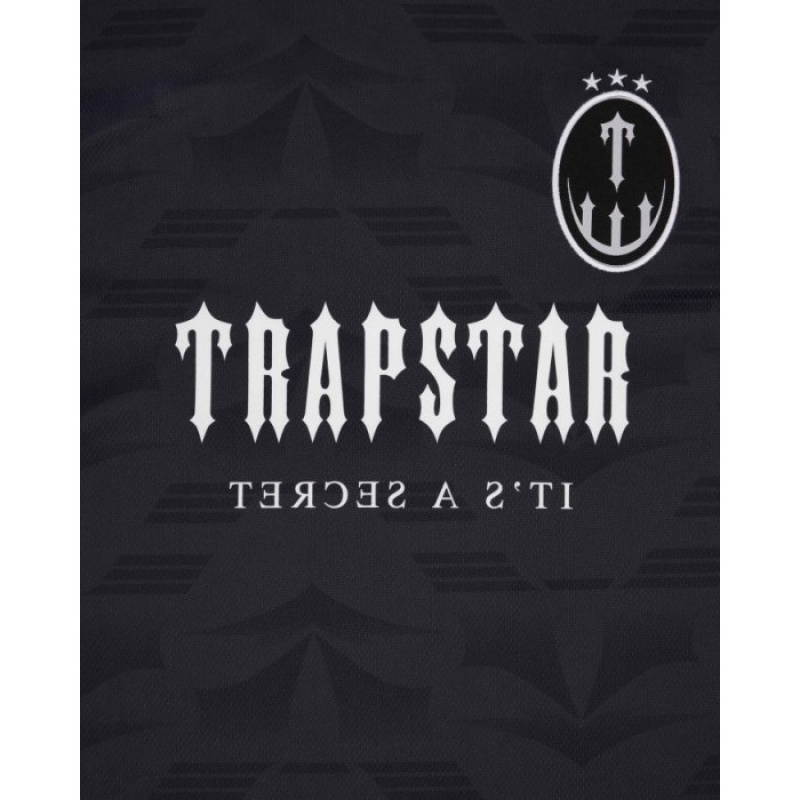 Black / Red Men's Trapstar Irongate Football Jersey T Shirts Australia | EA21-027