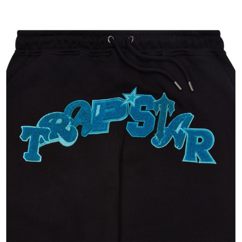 Black / Turquoise Men's Trapstar Wildcard Jogging Bottoms Tracksuit Australia | IZ63-030