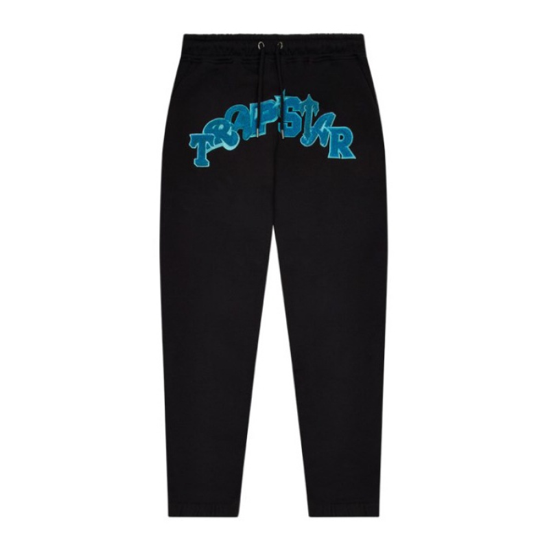 Black / Turquoise Men\'s Trapstar Wildcard Jogging Bottoms Pants Australia | JI69-822