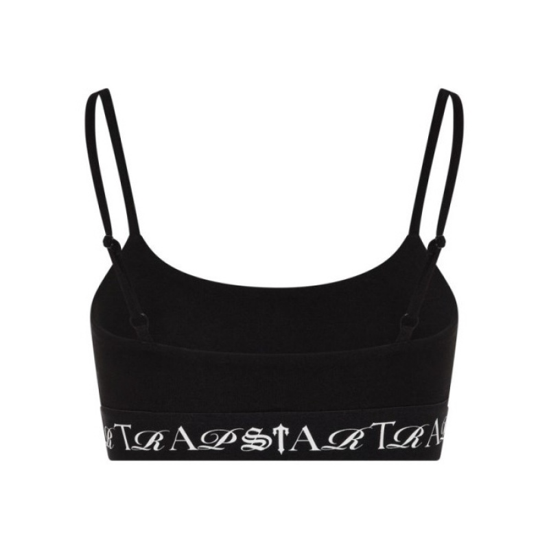 Black / White Women's Trapstar Script Bra Top Australia | YJ88-175