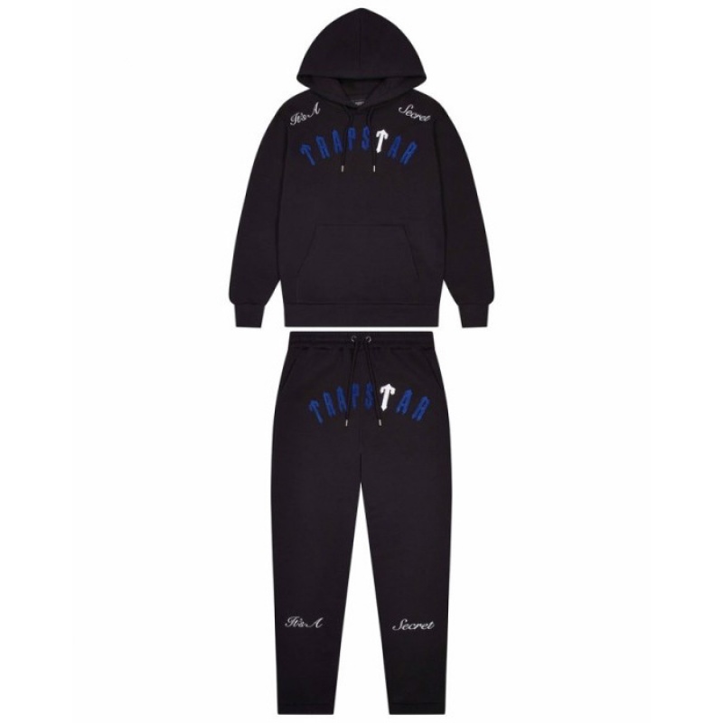 Black / White / Blue Men\'s Trapstar Irongate Arch It\'s A Secret Tracksuit Australia | CZ60-752