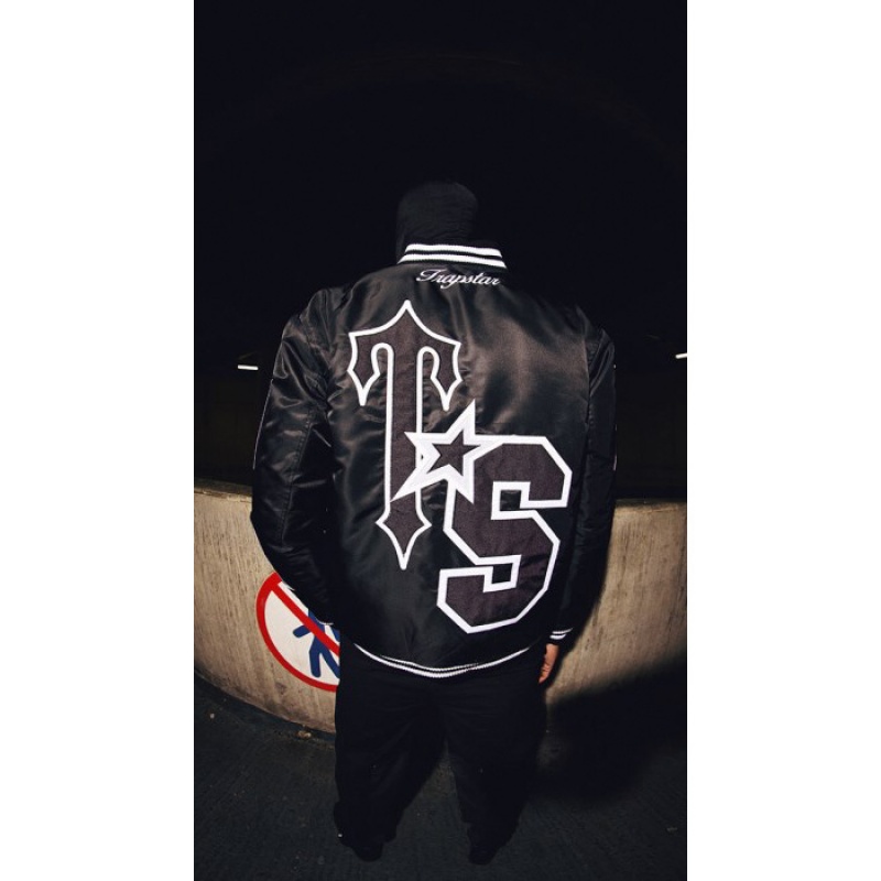 Blackout Edition Men's Trapstar Wildcard Varsity Jacket Outerwear Australia | VX82-025