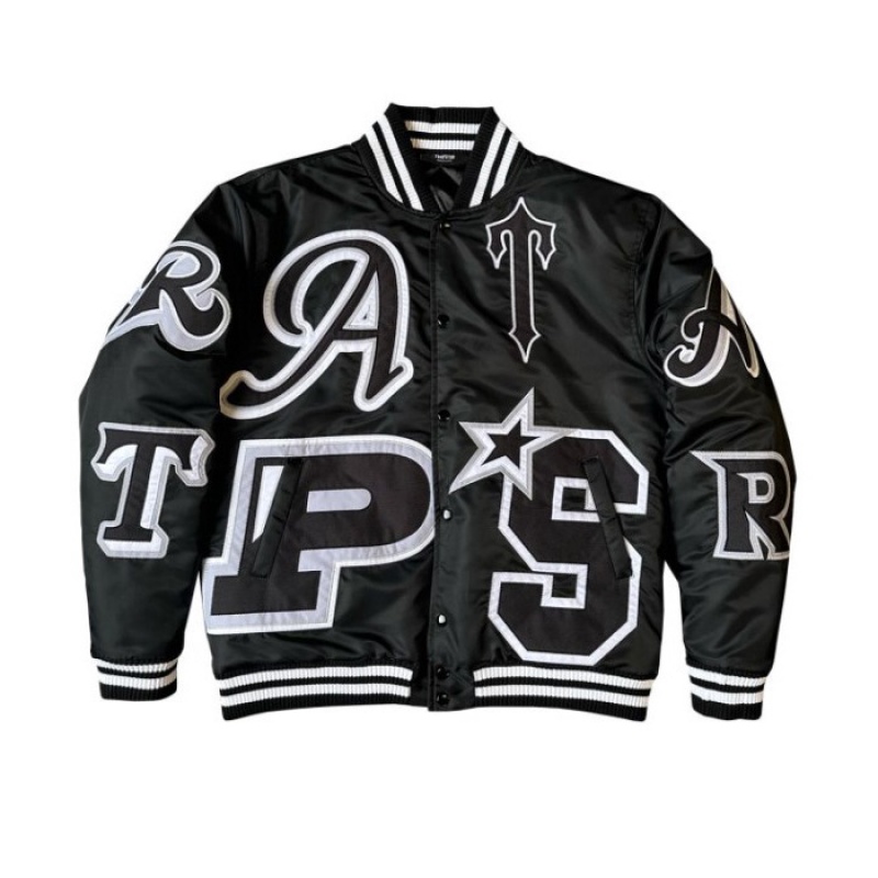 Blackout Edition Men\'s Trapstar Wildcard Varsity Jacket Outerwear Australia | VX82-025