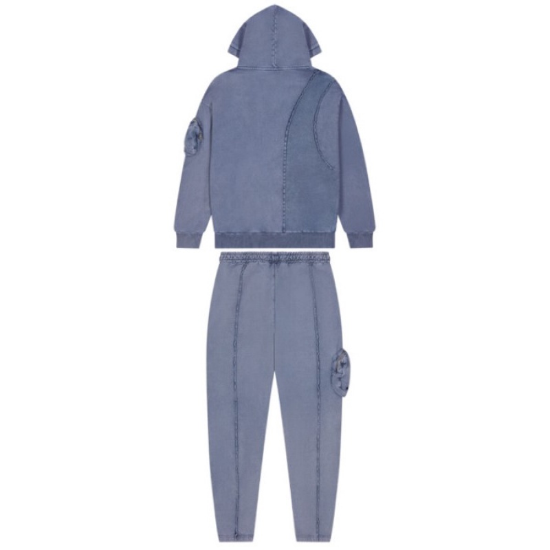 Blue Men's Trapstar Construct Hyperdrive Jogging Bottoms Tracksuit Australia | WB57-388