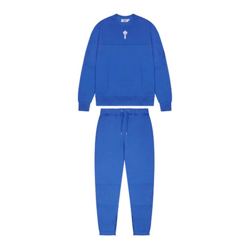 Blue Men\'s Trapstar Crewneck Dazzling Irongate T Tracksuit Australia | QN60-939