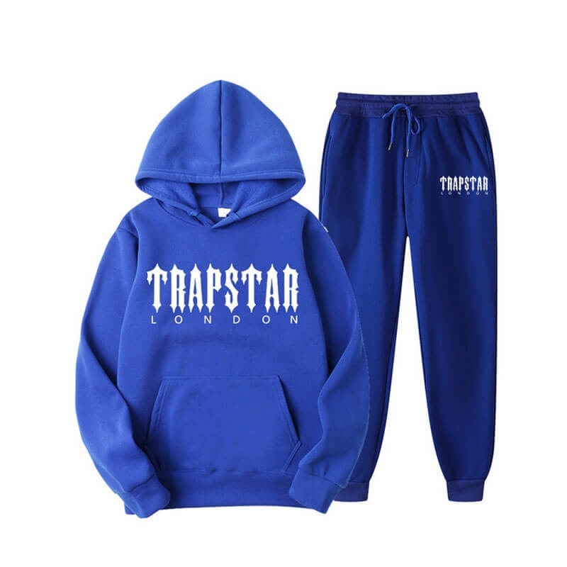 Blue Men\'s Trapstar Fleece London Shining Tracksuit Australia | LX69-076