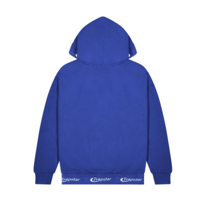 Blue Men's Trapstar Hyperdrive Rib Hoodie Australia | RV99-717