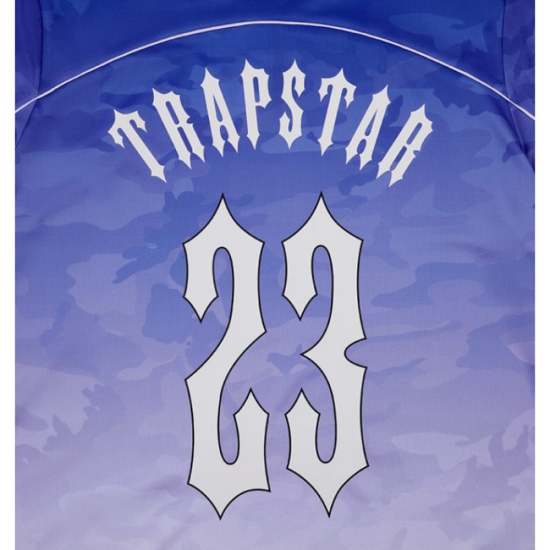 Blue Men's Trapstar Irongate Football Jersey T Shirts Australia | ET34-142