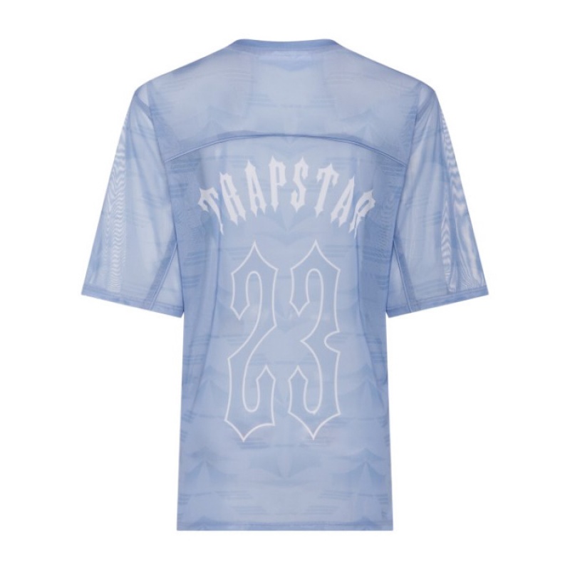 Blue Men's Trapstar Irongate Mesh Football Jersey T Shirts Australia | CI85-648