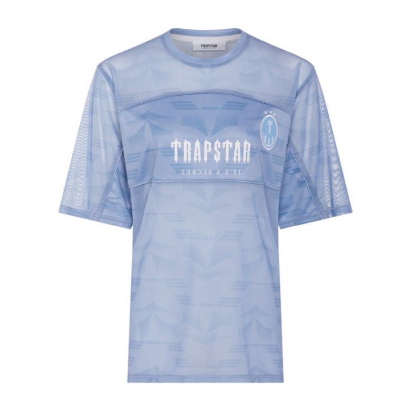 Blue Men\'s Trapstar Irongate Mesh Football Jersey T Shirts Australia | CI85-648