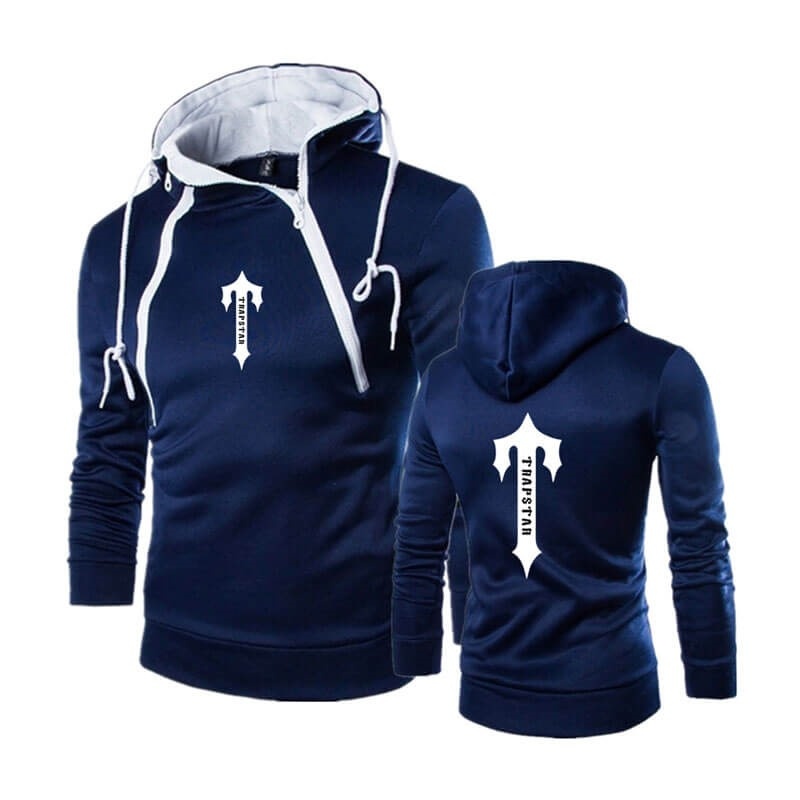 Blue Men\'s Trapstar Zip Up Hoodie Australia | HF58-277