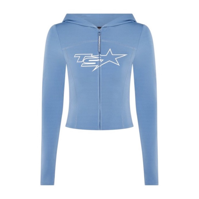 Blue Women\'s Trapstar TS-Star Zip Top Australia | PJ55-128