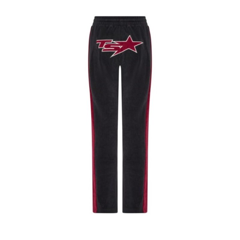 Burgundy Women\'s Trapstar TS-Star Velour Track Bottoms Pants Australia | XL25-153