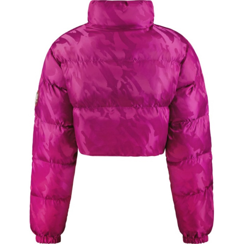 Fuchsia Pink Men's Trapstar Cropped T Jacquard Puffer Outerwear Australia | RL74-818