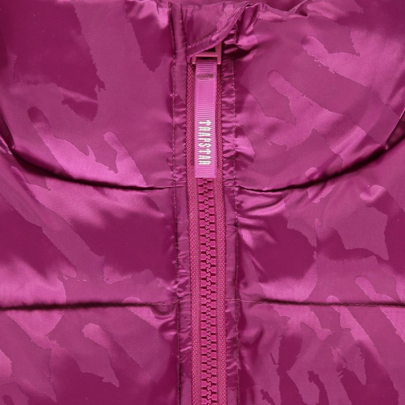 Fuchsia Pink Men's Trapstar Cropped T Jacquard Puffer Outerwear Australia | RL74-818