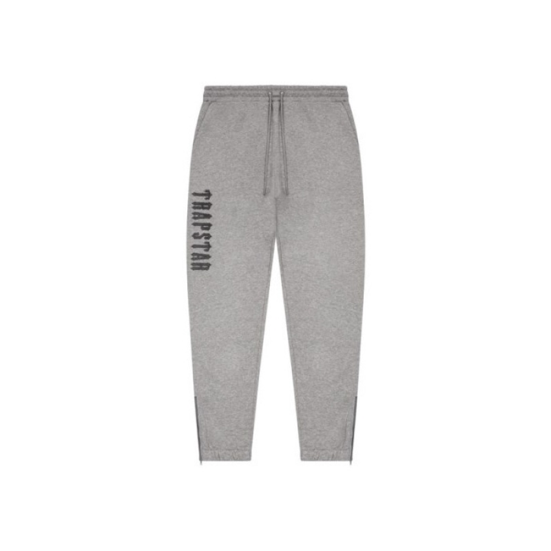 Grey Men's Trapstar Decoded Chenille 2.0 Hoodie Tracksuit Australia | ZI36-873