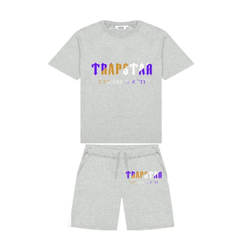 Grey Men\'s Trapstar Irongate Arch Chenille Set Shorts Australia | TN33-450