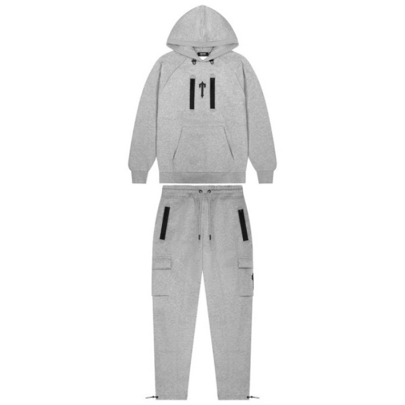 Grey Men's Trapstar Irongate T Trap Fleece Hoodie Tracksuit Australia | QS77-539